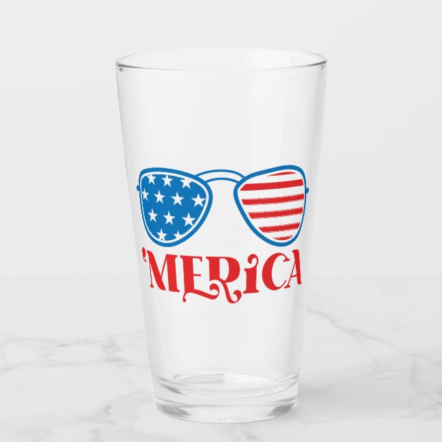 "Merica - 4. Juli Glas (Vorderseite)