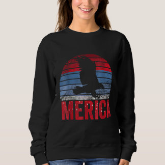 Merica 4th Of July American Flag Usa Eagle Indepen Sweatshirt