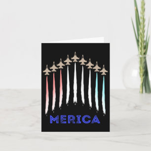 Merica America Jet Flag Trump Patriot Veteran Gesc Karte