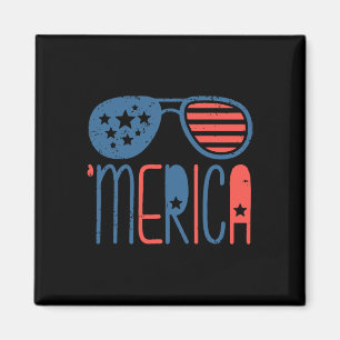 Merica American Flag Aviators Kleinkind 4. Juli Wh Magnet