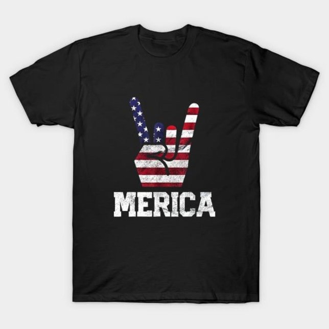 MERICA - Amerikanische Flagge T-Shirt (Von Creator hochgeladen)