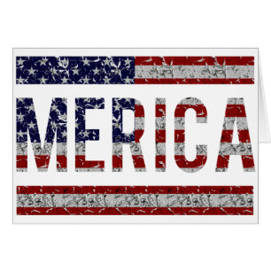 MERICA - Amerikanische Stolz-Jargon USA-Flagge