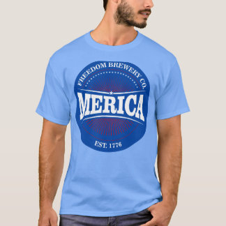 Merica Beer Botton T-Shirt