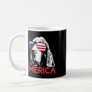 Merica Bet Hound Amerikanische Flagge 4. Juli Kaffeetasse
