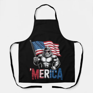 Merica Bigfoot American Flag Patriotic 4. Juli Schürze