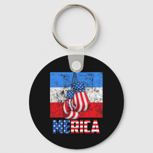Merica Box Gloves American Flag 4. Juli Boxing Schlüsselanhänger
