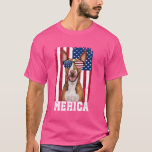 Merica Bull Terrier Dog USA Flag Patriotic 4. T-Shirt
