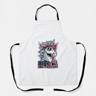 Merica Cooles Einhorn Patriotische Vibes Tank Top Schürze