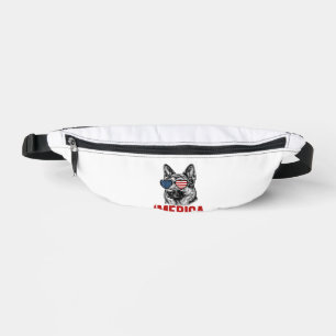 Merica-Deutsch-Schäferhund-Flagge-Sonnenbrille-Shi Bauchtasche