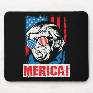 Merica Donald Trump USA-Flagge Wahl Republikaner G Mousepad