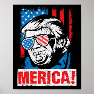 Merica Donald Trump USA-Flagge Wahl Republikaner G Poster
