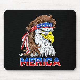 Merica Eagle Mullet 4. Juli Männer Frauen Amerikan Mousepad