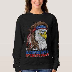 Merica Eagle Mullet 4. Juli Männer Frauen Amerikan Sweatshirt