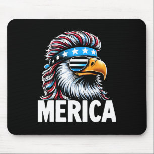 Merica Eagle Mullet Sungles Usa American Flag Eagl Mousepad