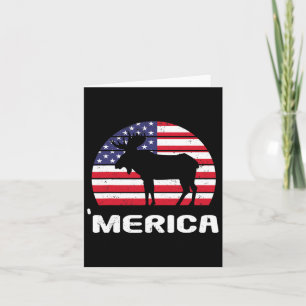 Merica-Elch Amerikanische Flagge USA Patriotisch U Karte
