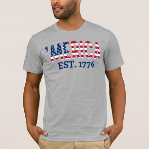 'merica Est. 1776 American Patriotic T - Shirt