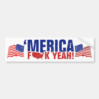 'Merica Fck ja! Lustig und patriotisch Autoaufkleber
