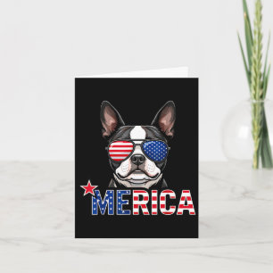 Merica Französische Bulldogge Amerikanische Flagge Karte