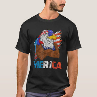 Merica Freedom American USA Eagle Patriotic 4. T-Shirt
