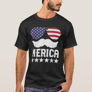 Merica Funny 4. Juli American Flag USA Amerika T-Shirt
