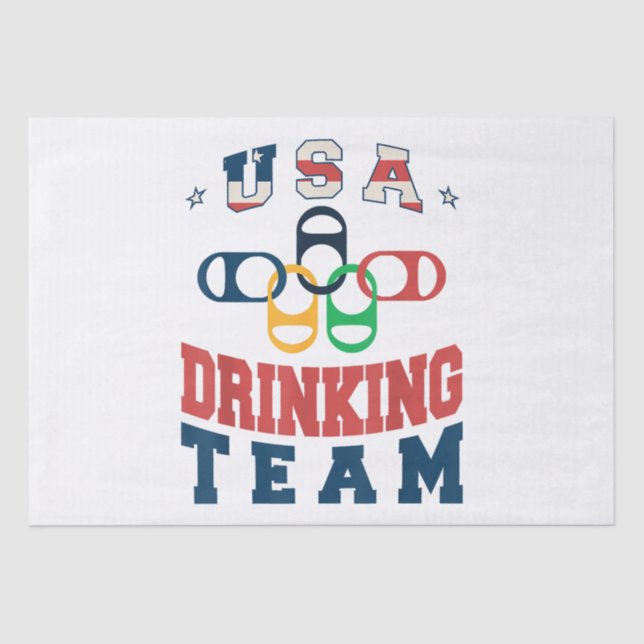 Merica Funny USA Drink Team Patriotic USA Ameri Seidenpapier (Vorderseite)