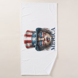 Merica Girl, Amerikanische Unabhängigkeitstag Glam Badehandtuch