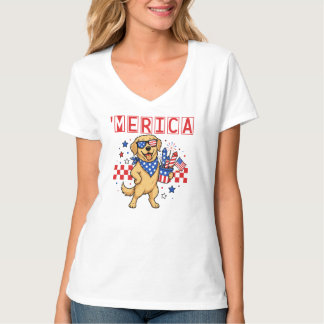'Merica Golden Retriever T-Shirt