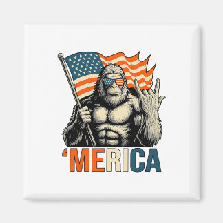 ‚merica Gorilla-Flagge Sungles Lustig Patriotisch Magnet