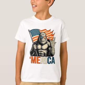 ‘merica Gorilla-Flagge Sungles Lustig Patriotisch T-Shirt
