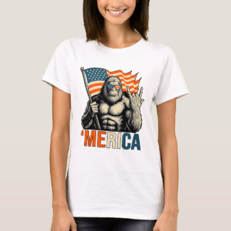‘merica Gorilla-Flagge Sungles Lustig Patriotisch T-Shirt