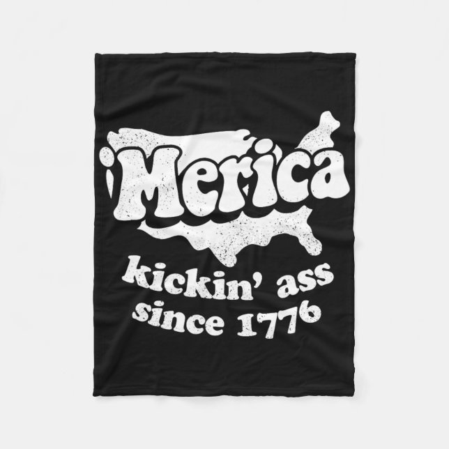 Merica Kickin' Seit 1776  Fleecedecke (Vorderseite)