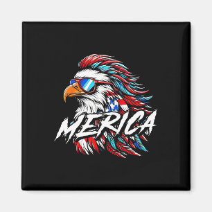 Merica-Mullet-Adler Lustiger 4. Juli Magnet