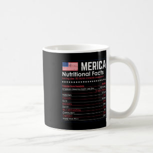 Merica Nutrition Fact Funny America 4. Juli Pa Kaffeetasse