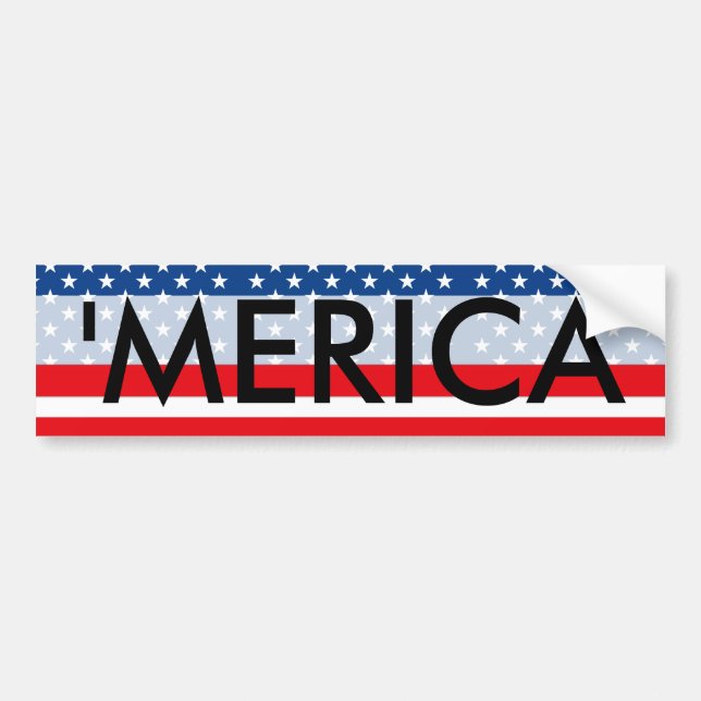 MERICA Patriotic USA Autoaufkleber (Vorne)
