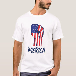 'MERICA Patriotische Faust USA Stolz Grafik T-Shirt