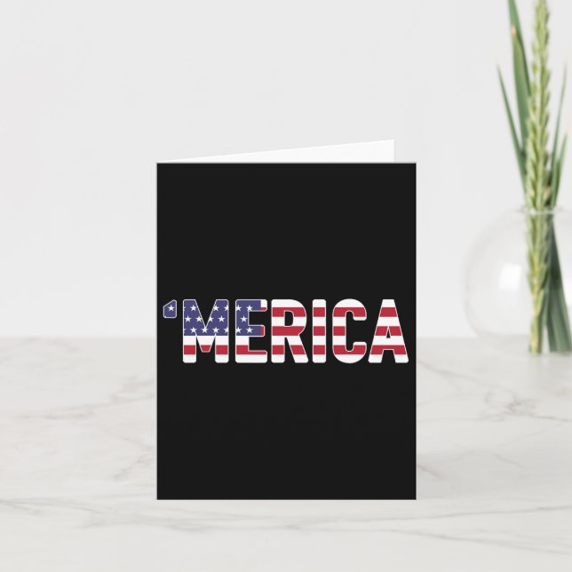 Merica - Patriotische Flagge USA Vereinigte Staate Karte (Vorderseite)