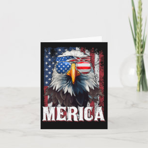 Merica - Patriotischer amerikanischer Adler der Fr Karte
