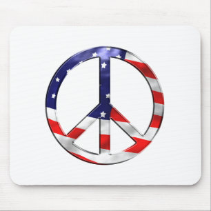 merica peace sign mousepad