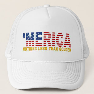 'MERICA "rien" casquette moins que d'or de drapeau