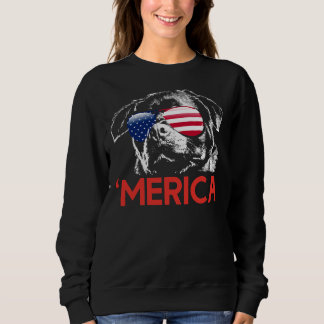 Merica Rottweiler, amerikanische Flagge, 4. Sweatshirt