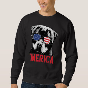 Merica Rottweiler Dog American Flag Sonnenbrille 4 Sweatshirt