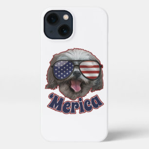 Merica Shih Tzu America Flag USA Dog Lover iPhone Hülle