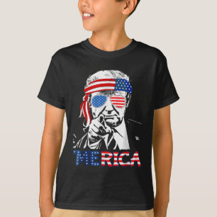 Merica Shirt glücklich 4. Juli Merica Trump