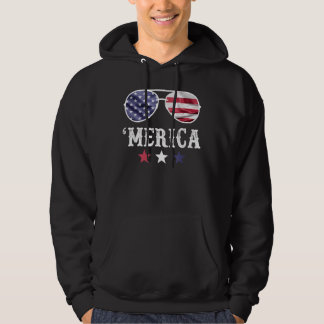 Merica Sonnenbrille mit US-Flagge für Unabhängigke Hoodie