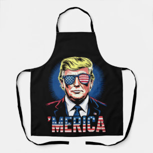 Merica Trump 4. Juli US Vintage Retro Schürze