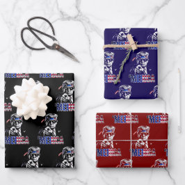 Merica Trump American Flag USA Geschenkpapier Set