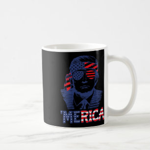 Merica Trump Frohes 4. Juli Trump Amerikanische Fl Kaffeetasse