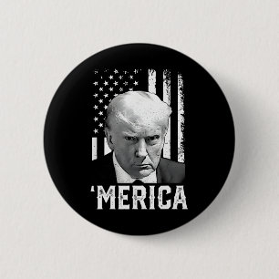Merica Trump glücklich über den 4. Juli Trump - Am Button