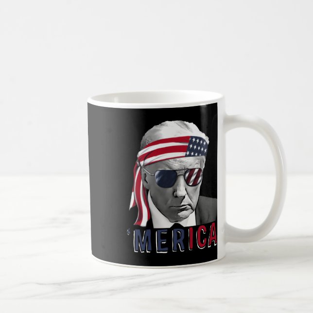 Merica Trump glücklich über den 4. Juli Trump - Am Kaffeetasse (Rechts)