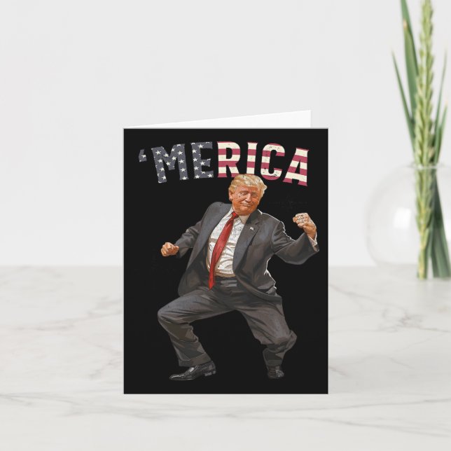 Merica Trump glücklich über den 4. Juli Trump - Am Karte (Vorderseite)